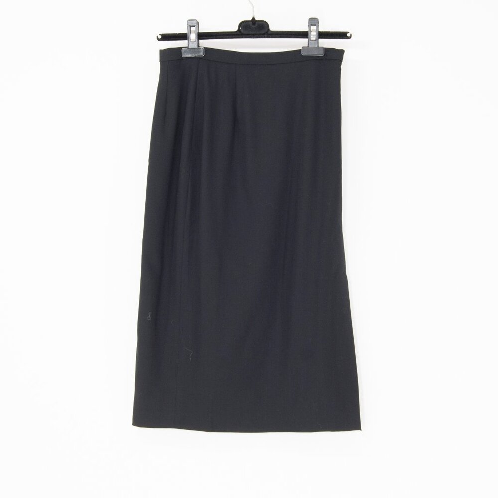 Anne Klein II 100% Wool Midi Skirt – Black – Size 6 – Made in USA